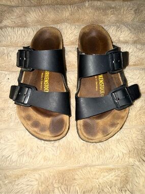 Birkenstock Black Arizona Two-Strap Sandals